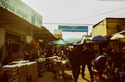 açık hava, çadırlar, insanlar içeren Ücretsiz stok fotoğraf