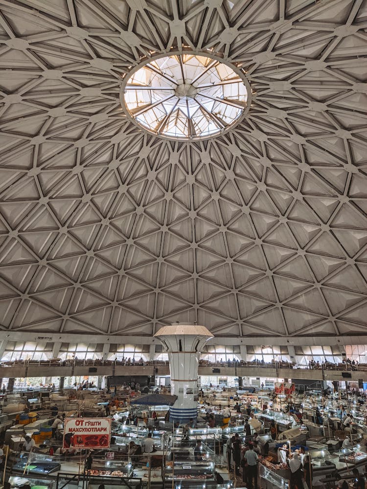 Historical Market Under A Dome Building In Uzbekistan