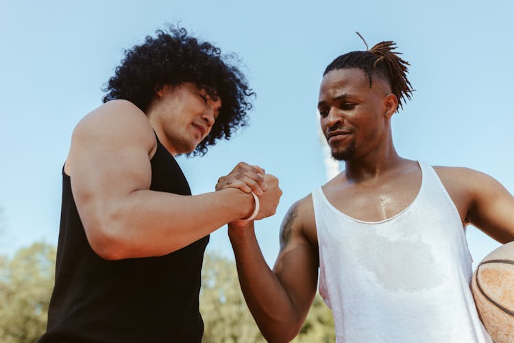 Basketball Player Doing A Handshake