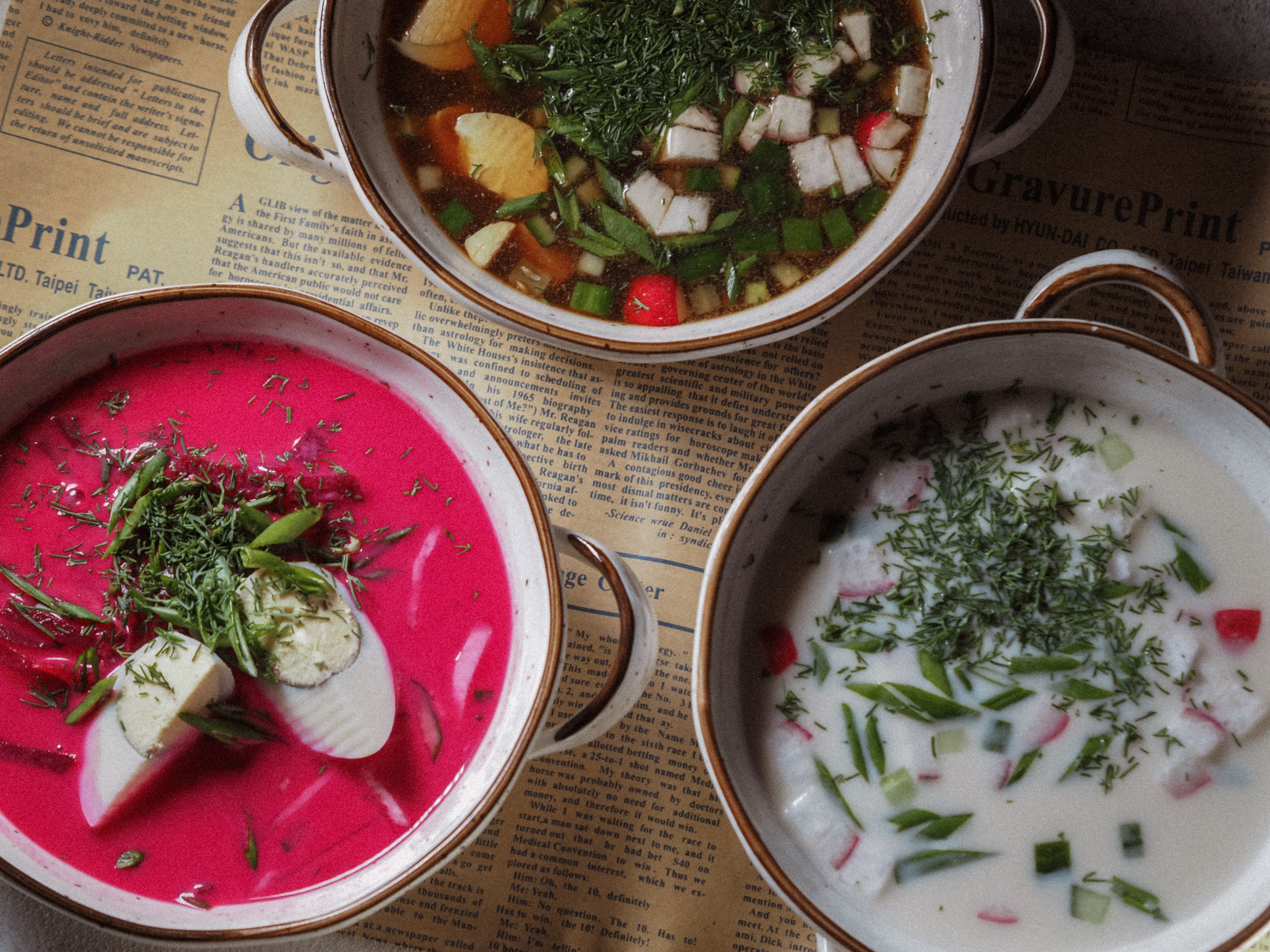 Vilnius cold beet soup dish