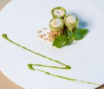 Green Vegetable on White Ceramic Plate