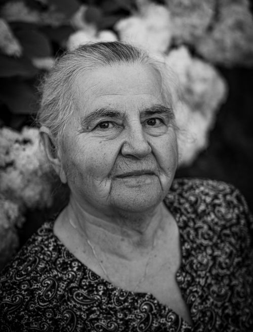 Free A captivating grayscale portrait capturing the essence of aging and wisdom in an elderly woman's face. Stock Photo