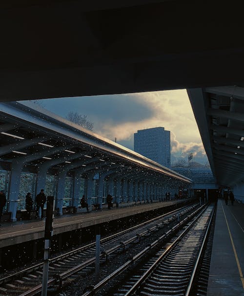 교통, 기차역, 비의 무료 스톡 사진
