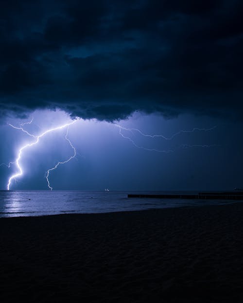 A Lightning Strike During the Night