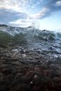 Water Stream on Brown Ground