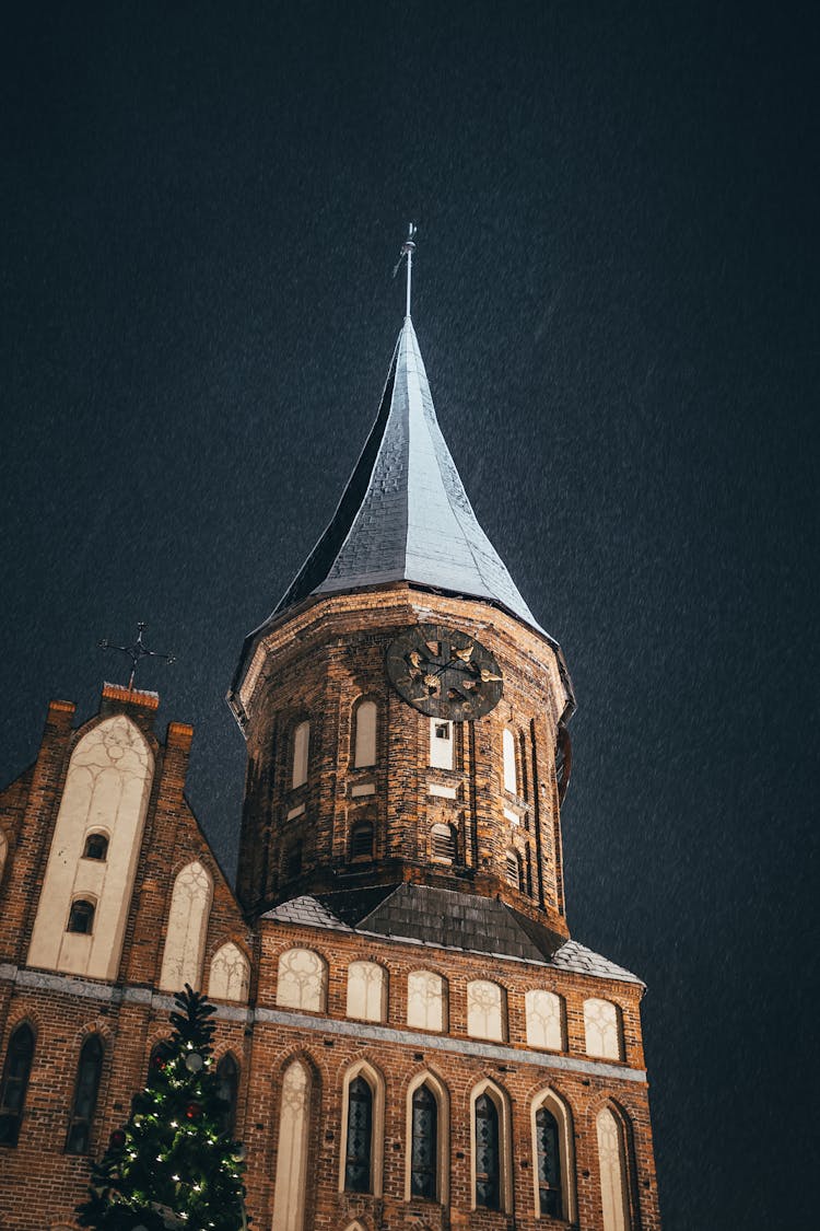 Church Tower At Night