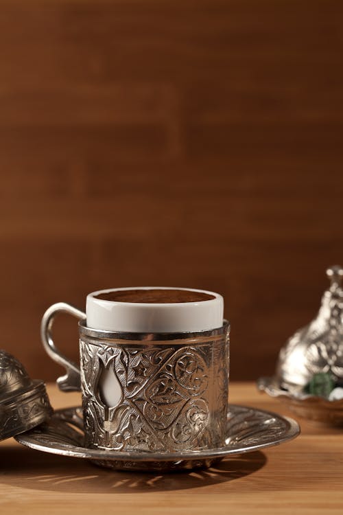 Turkish Coffee on White Ceramic Cup on Table