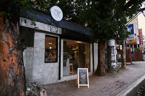 Gray and Black Store Front