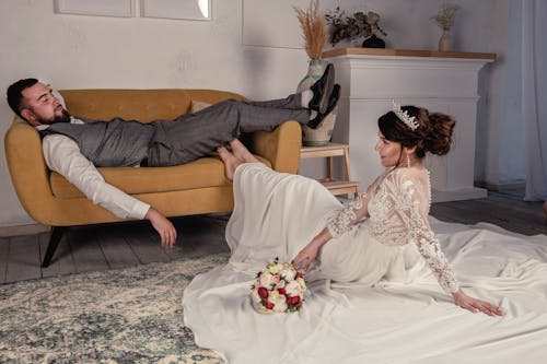 一對, 婚禮, 婚紗攝影 的 免費圖庫相片