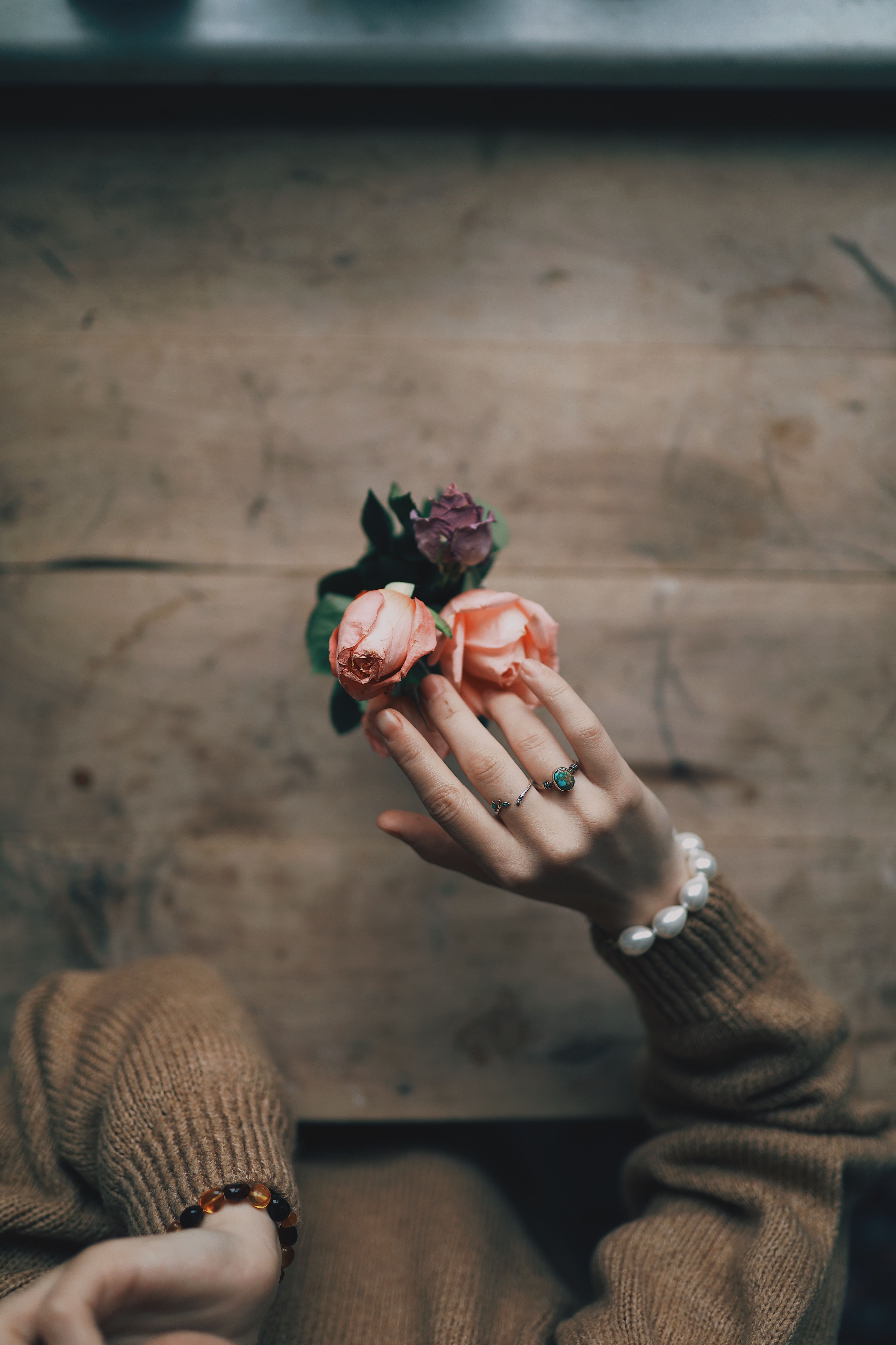 Person Holding Pink Roses · Free Stock Photo