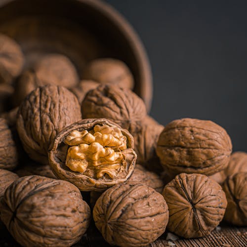 Brown Nuts in Close-Up Photography