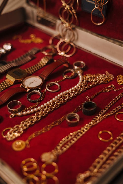 Close-up of a Variety of Jewelry