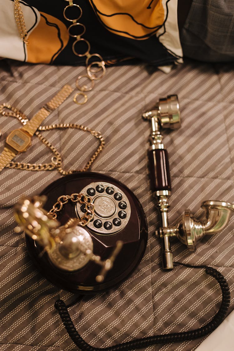 A Vintage Rotary Dial Telephone