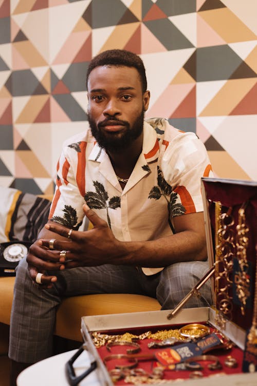 A Bearded Man wearing Rings