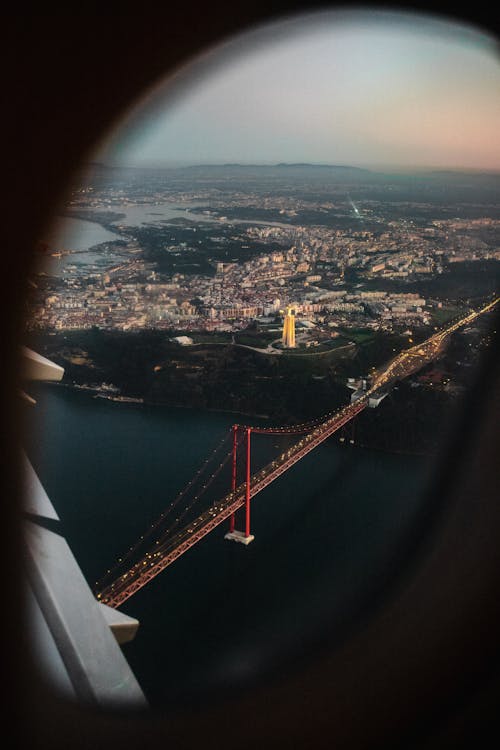 
A View of Portugal from an Airplane