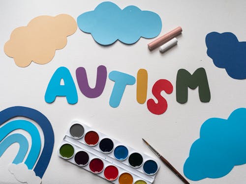 Imagine de stoc gratuită din acuarelă, autismul, conștientizarea autismului