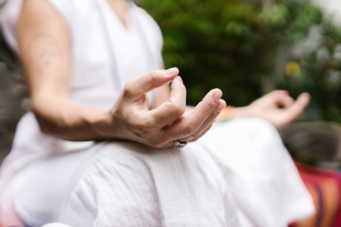 person meditating