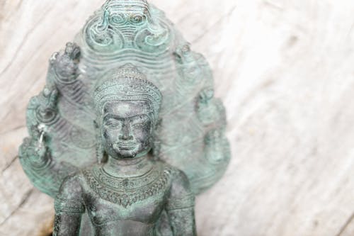 An Antique Brass Buddha Statue 
