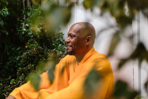 A Buddhist Man Wearing a Kasaya