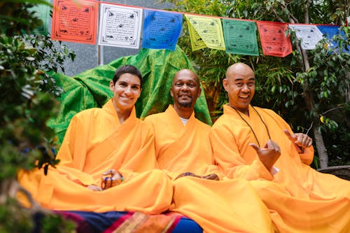 Three Monks Sitting
