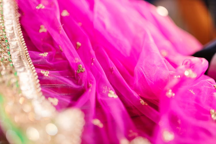 Close-up View Of Pink Gown