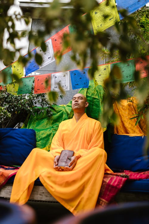 A Man Meditating