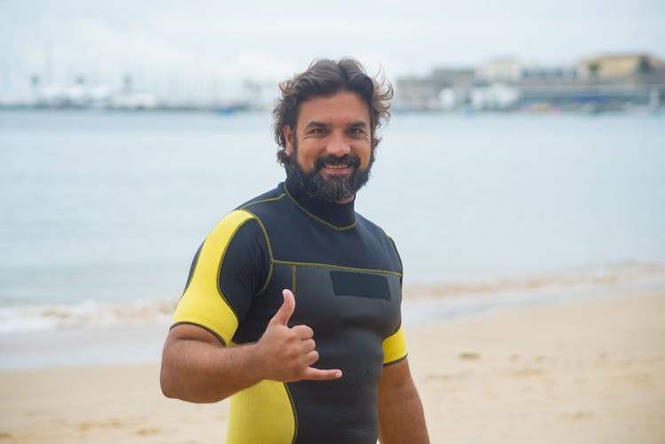 Portrait Of A Man At The Beach 