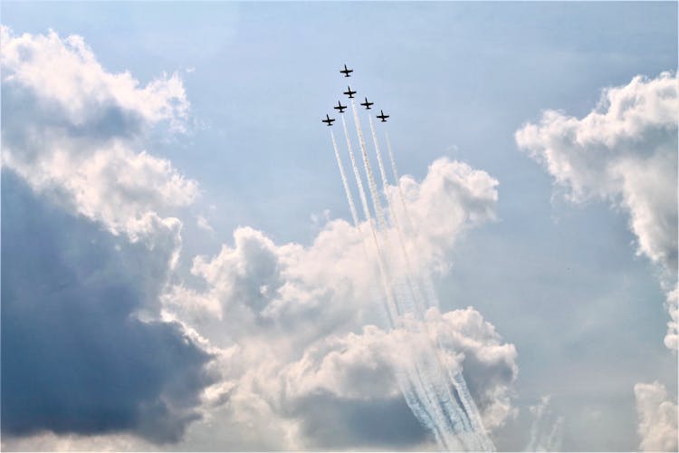 Jet Planes Performing An Air Show