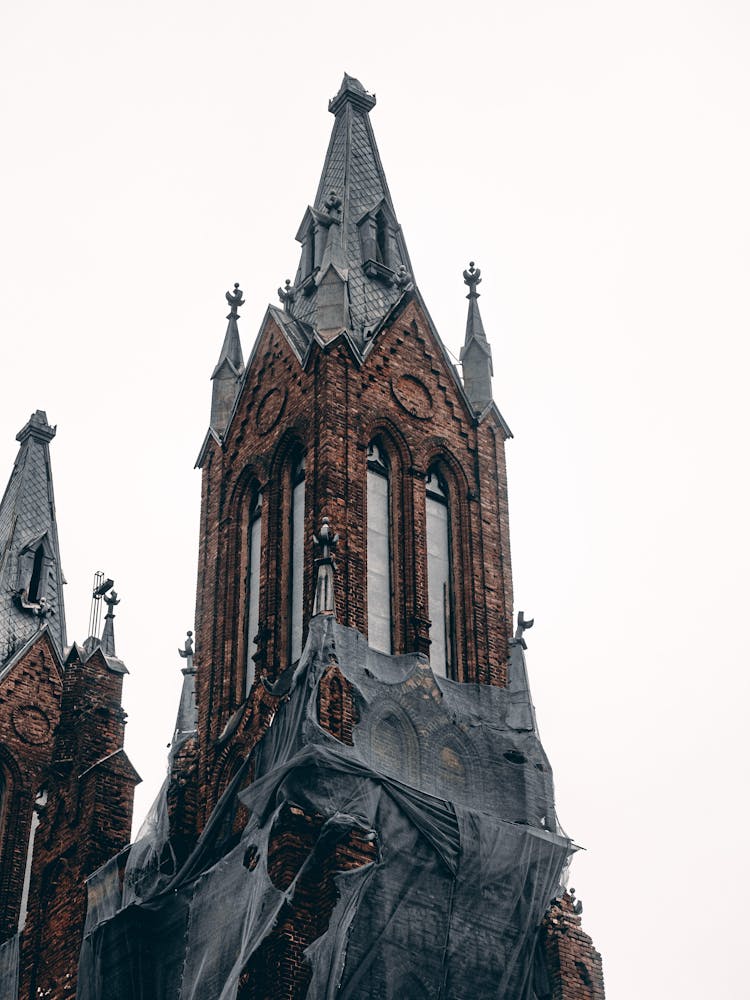 Mesh Net On Towers Of An Orthodox Church