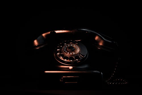 A Black Rotary Phone
