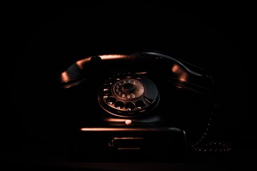 A Black Rotary Phone