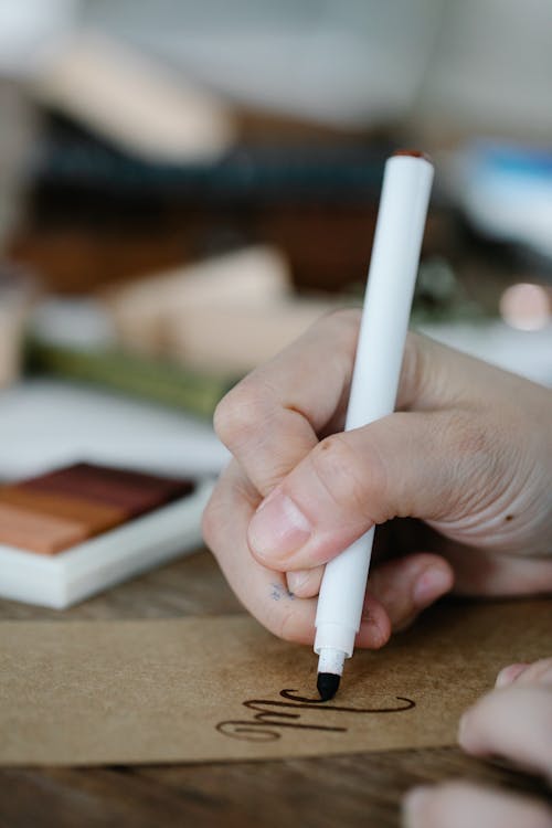 Close-up of Writing on a Card