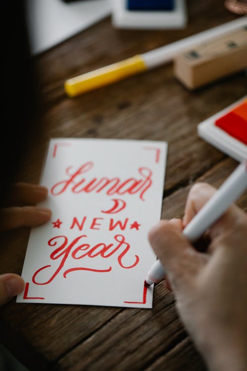 Writing a New Year's Card