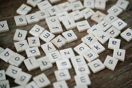 Close-up of Scrabble Tiles