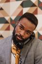 A Businessman on a Phone Call