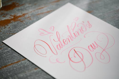 Close-up of a Valentines Card 