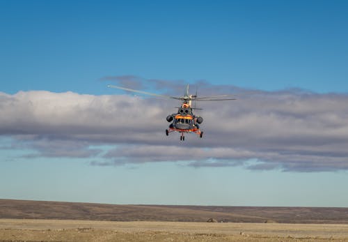 Free Helicopter Flying in the Sky Stock Photo