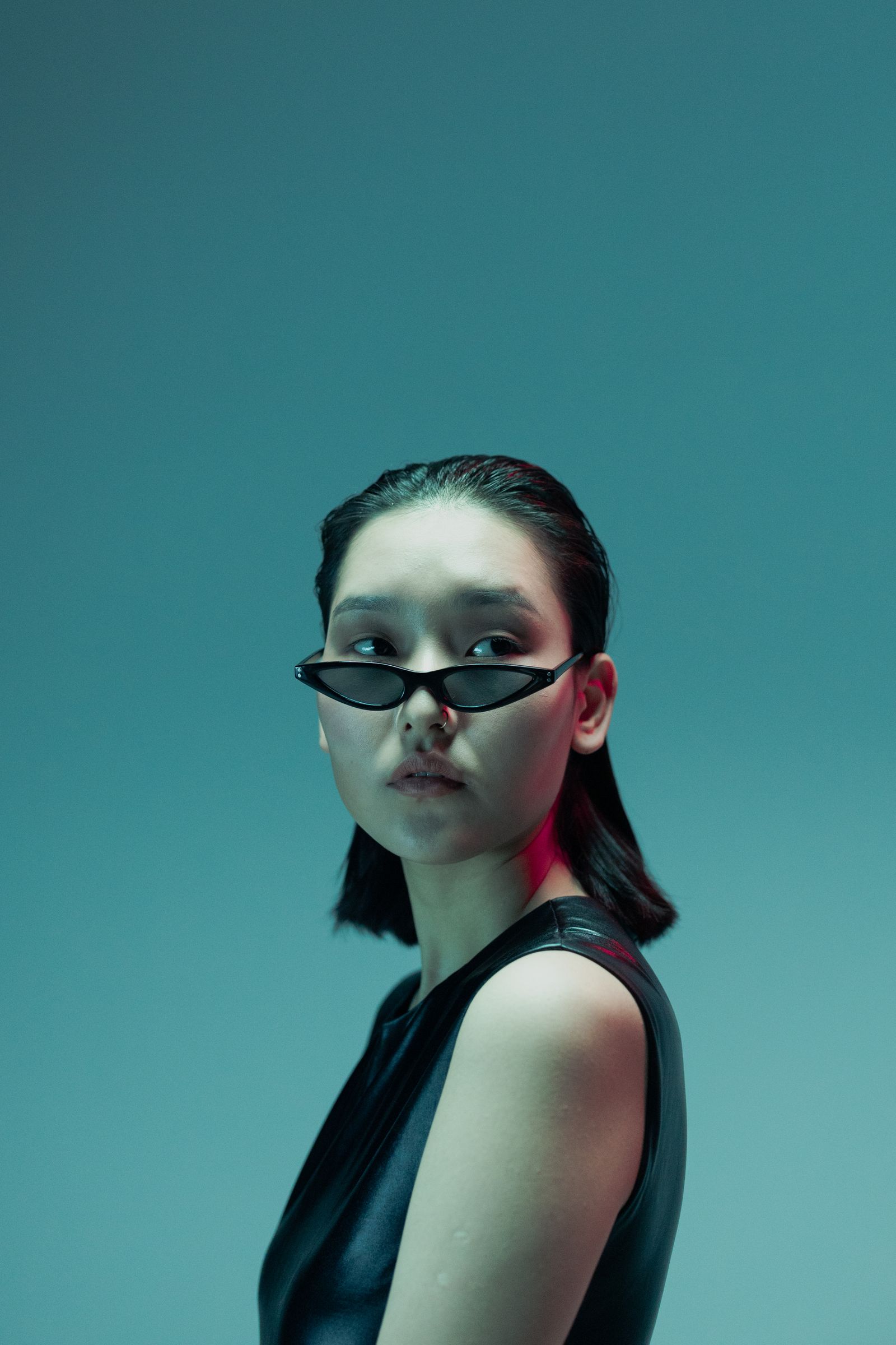 Editorial portrait of an elegant woman