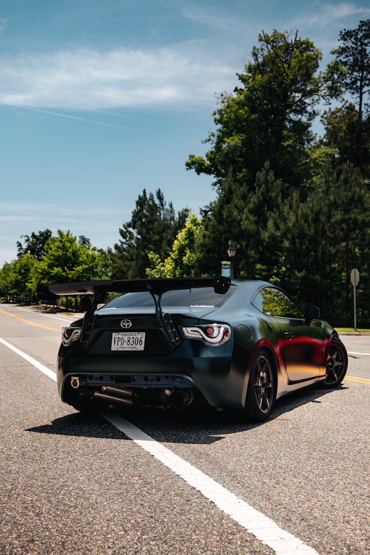 Black Toyota 86 On Road