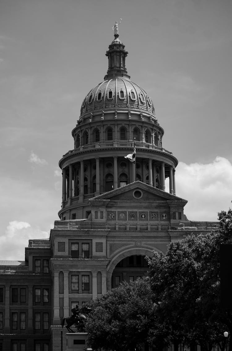 Concrete Building With Dome Roof