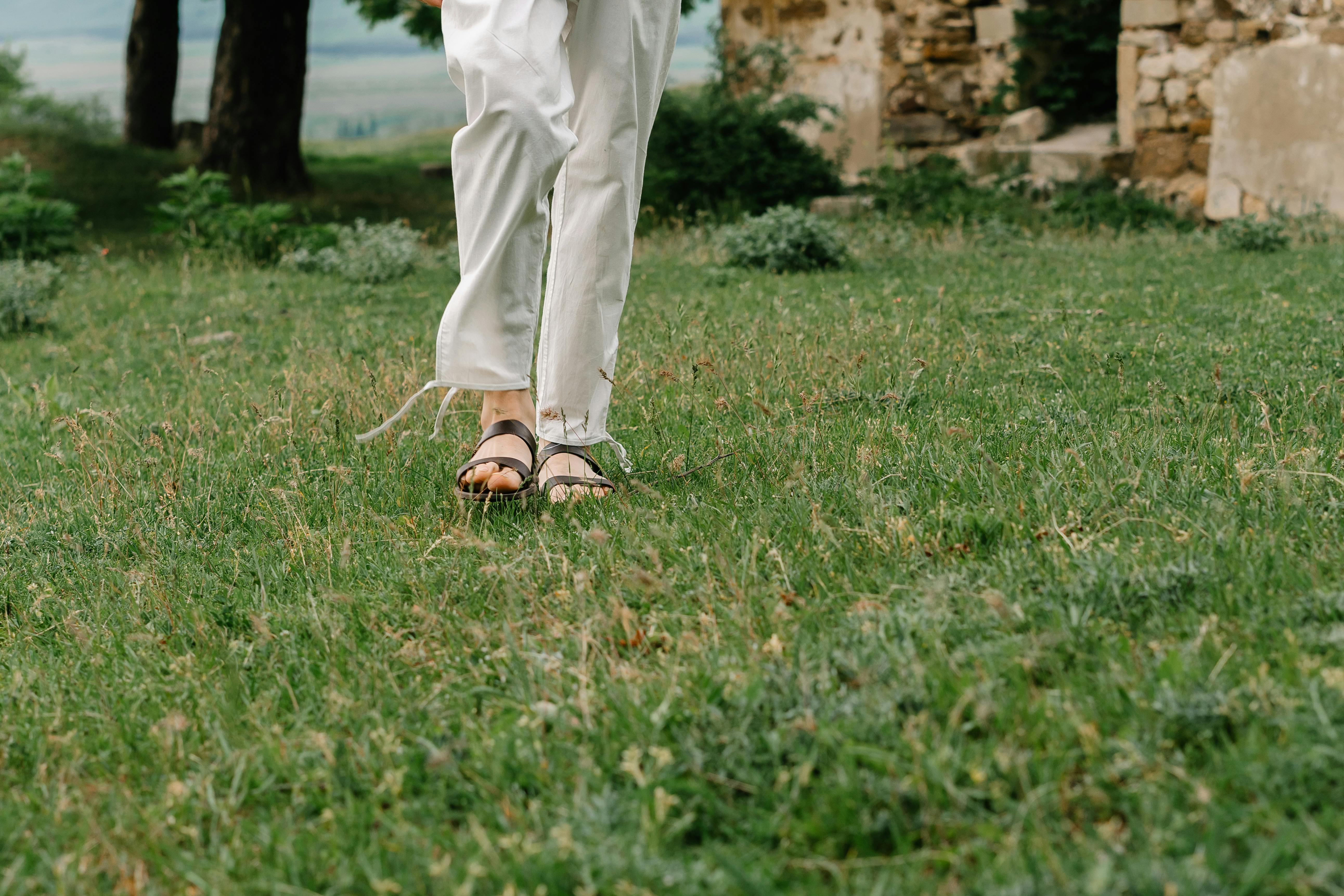 Person walking comfortably outdoors - soothing relief cream