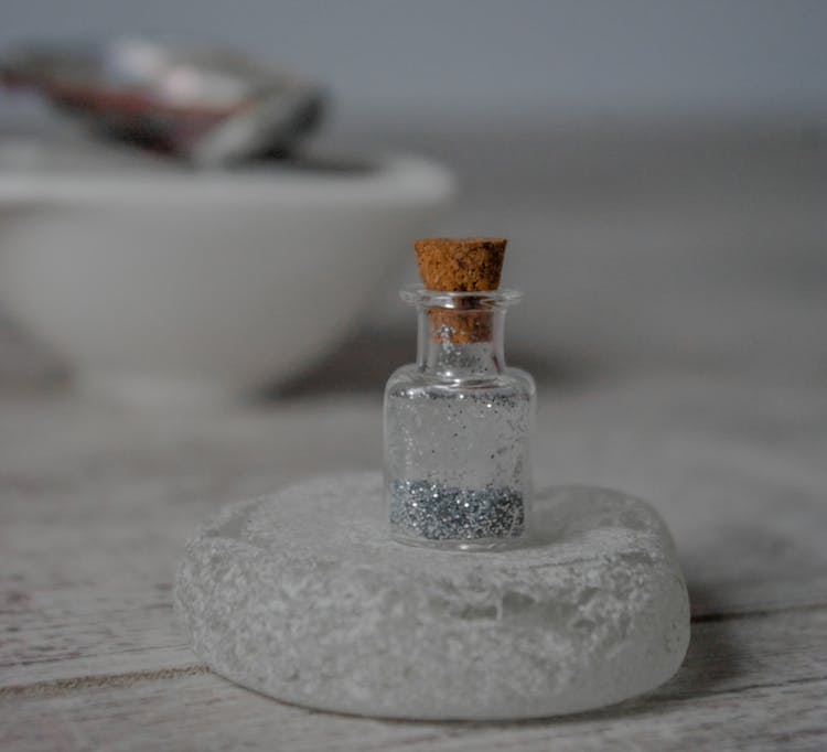 Glass Bottle With Cork Stopper