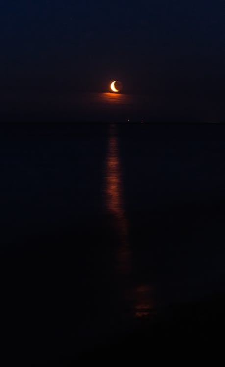 Crescent Moon in Dark Sky · Free Stock Photo