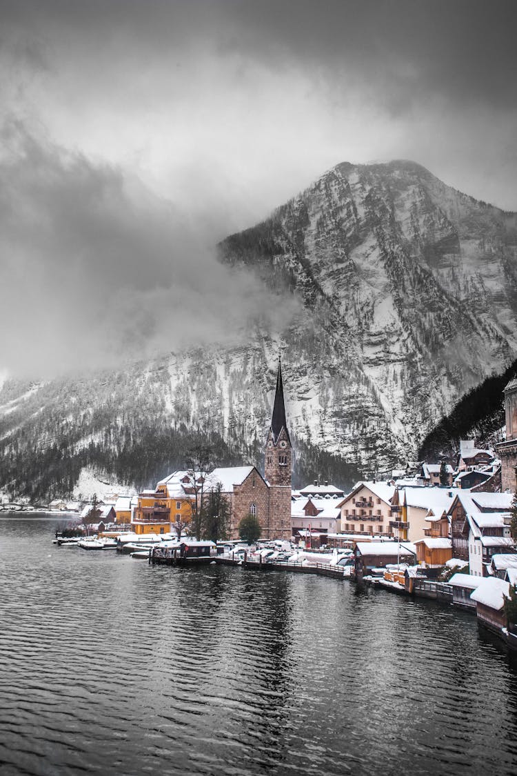 The Town Of Hallstatt In Austria 