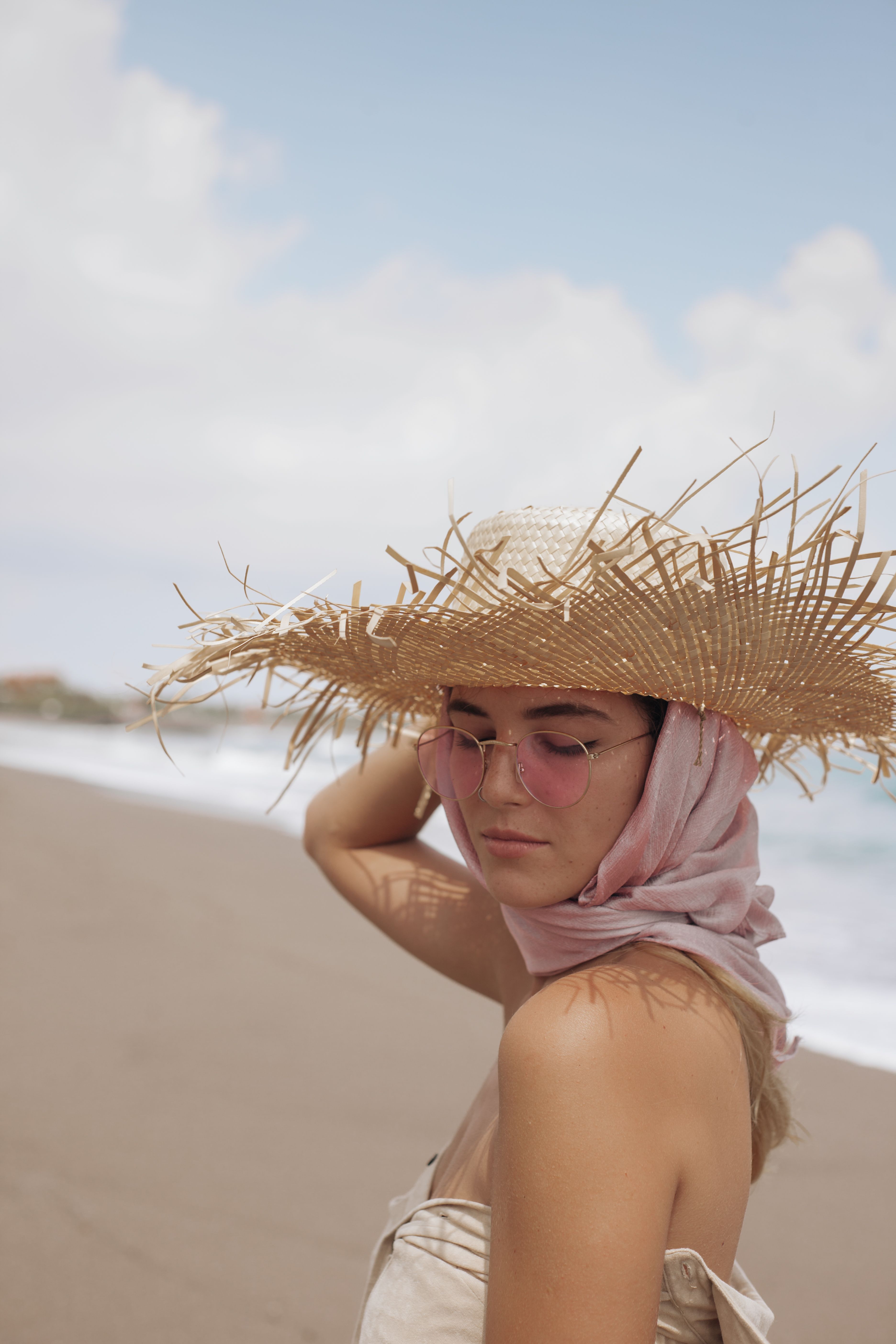 Woman in Hat on Beach · Free Stock Photo
