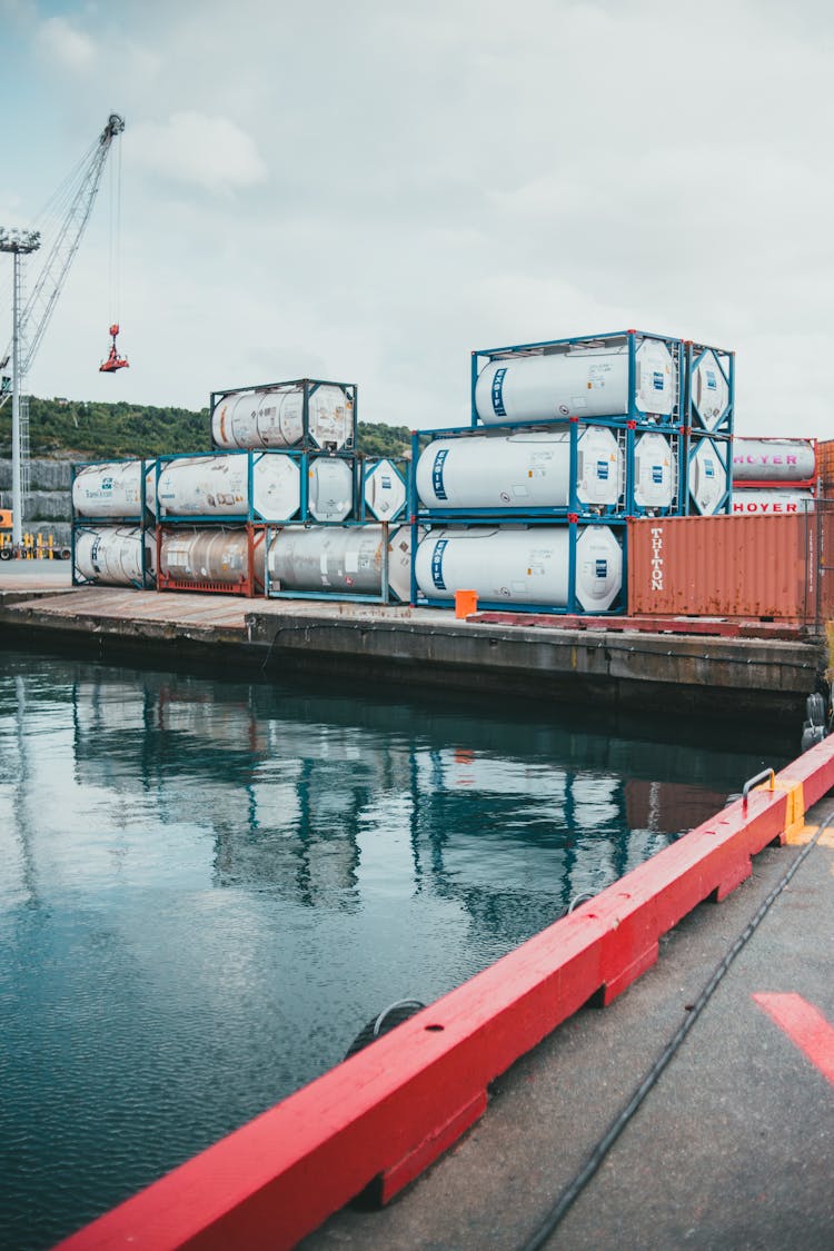 Containers In Commercial Dock