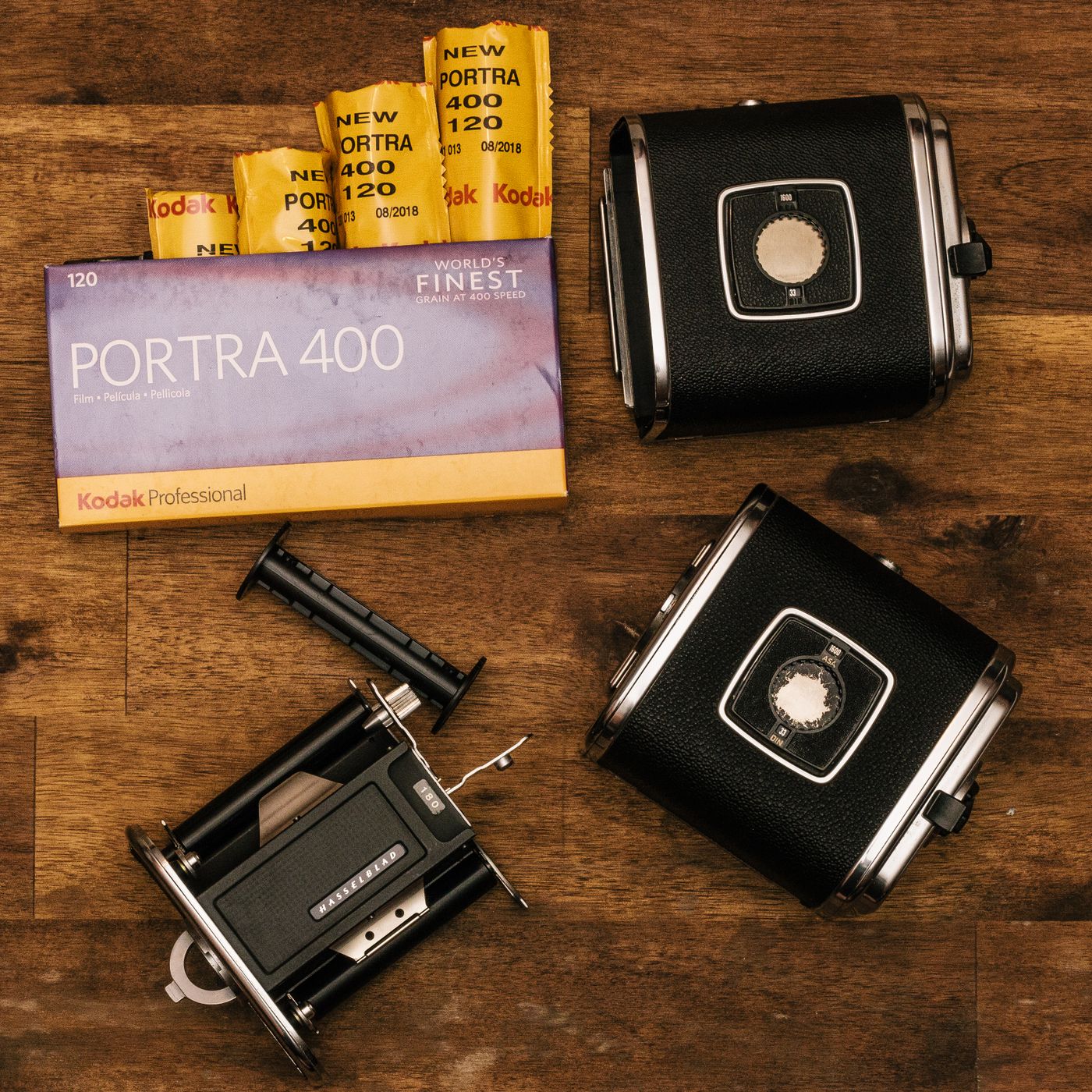 Rolls of 120 medium format film