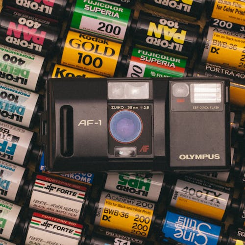 Free stock photo of analog, camera, compact