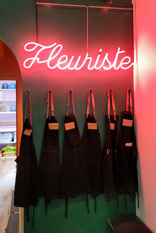 Aprons Hanging on the Wall