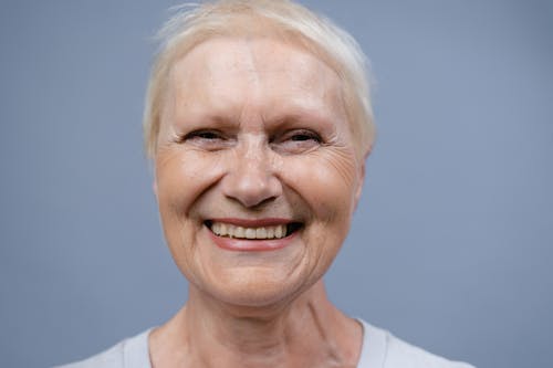 An Elderly Woman with a Happy Face